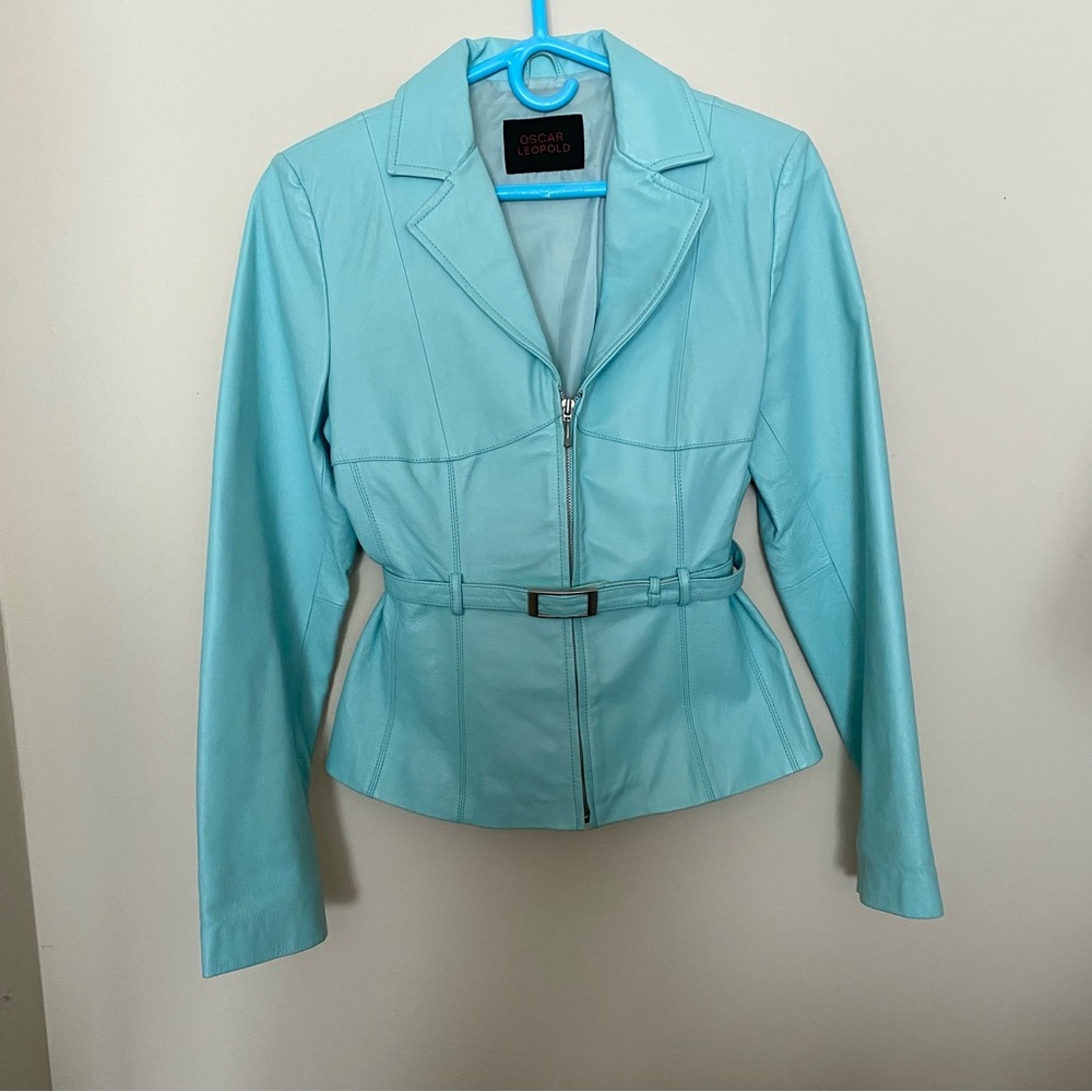 vintage leather blazer